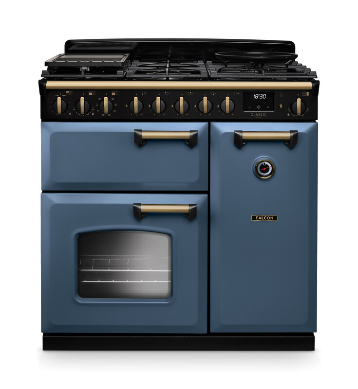 Falcon Classic 90 Standherd, Gas, Doppelofen, Blau