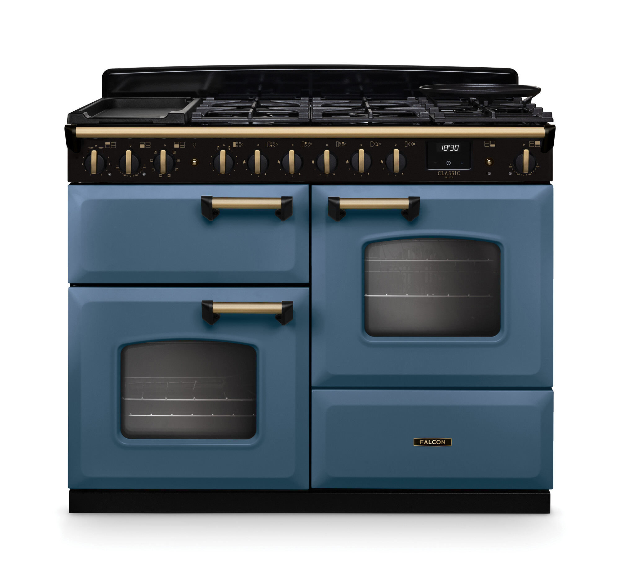 Falcon Classic 110 Gas-Standherd mit 3 Öfen, blau